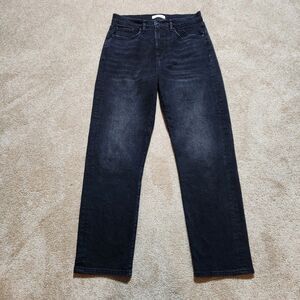 LOFT Jeans Women 8/29 Black High Rise The Slim Straight